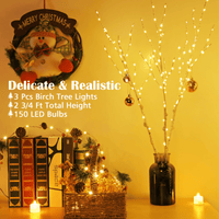 20LED Branch Lamp Fairy String Light Tree Twig Floral Flower - lamppure