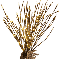 20LED Branch Lamp Fairy String Light Tree Twig Floral Flower - lamppure