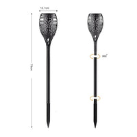 4x Solar Garden LED Torch Outdoor Flame Dancing Flickering Light Tiki - lamppure