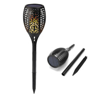 4x Solar Garden LED Torch Outdoor Flame Dancing Flickering Light Tiki - lamppure