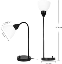 GDRKNP Desk Lamp – Stepless Dimmable Table Lamp with Dual USB Ports