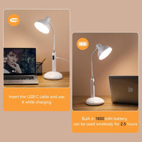 Eye-Caring Wireless Desk Lamp White