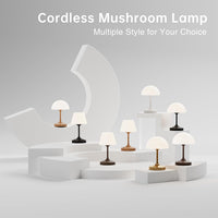 Dawnwake Cordless Waterproof Table Lamp – Natural Wood Finish