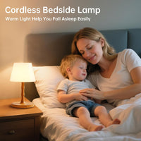 Dawnwake Cordless Waterproof Table Lamp – Natural Wood Finish