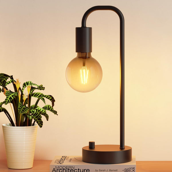 ONEWISH Industrial Table Lamp – Modern Minimalist Bedside Lighting