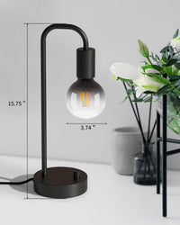 ONEWISH Industrial Table Lamp – Modern Minimalist Bedside Lighting