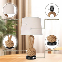 Rope Table Lamps – Set of 2