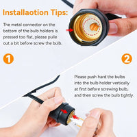 G40 Outdoor Bulb String Lights Hanging - IP44 Rainproof G40 Globe LED Bulbs