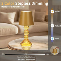 Cordless Table Lamp – 9.5” Rechargeable Touch Control Lamp