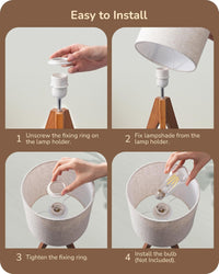 EDISHINE Tripod Table Lamp – Bohemian Style