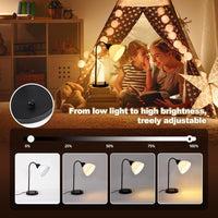 GDRKNP Desk Lamp – Stepless Dimmable Table Lamp with Dual USB Ports