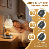 Candle Warmer Lamp with Timer & Dimmer – Silver