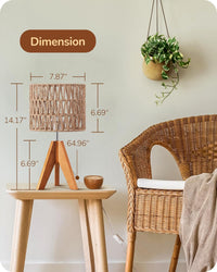 EDISHINE Small Table Lamp – W-Shaped Wave Natural Style