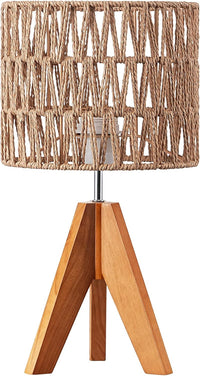 EDISHINE Small Table Lamp – W-Shaped Wave Natural Style