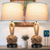 Rope Table Lamps – Set of 2