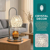 Candle Warmer Lamp with Timer & Dimmer – Silver