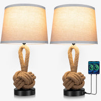 Rope Table Lamps – Set of 2