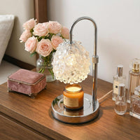 Candle Warmer Lamp with Timer & Dimmer – Silver