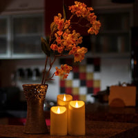 LED 3D Jumping Wick Pillar Candles | Size 5" to 7"