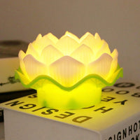 LED Moving Wick Lotus Flower Candle