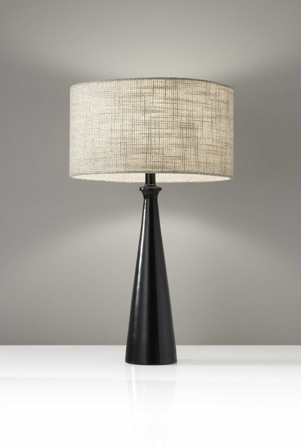 Black Metal Tapered Base Table Lamp - lamppure