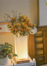 Dimmable Flower Vase Beside Decorative Table Lamp for Rustic Home - lamppure