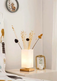 Dimmable Flower Vase Beside Decorative Table Lamp for Rustic Home - lamppure