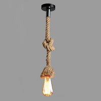 Jute Rope Bulb Hanging Pendant Light with E27 Bulb Holder | Bulb not included